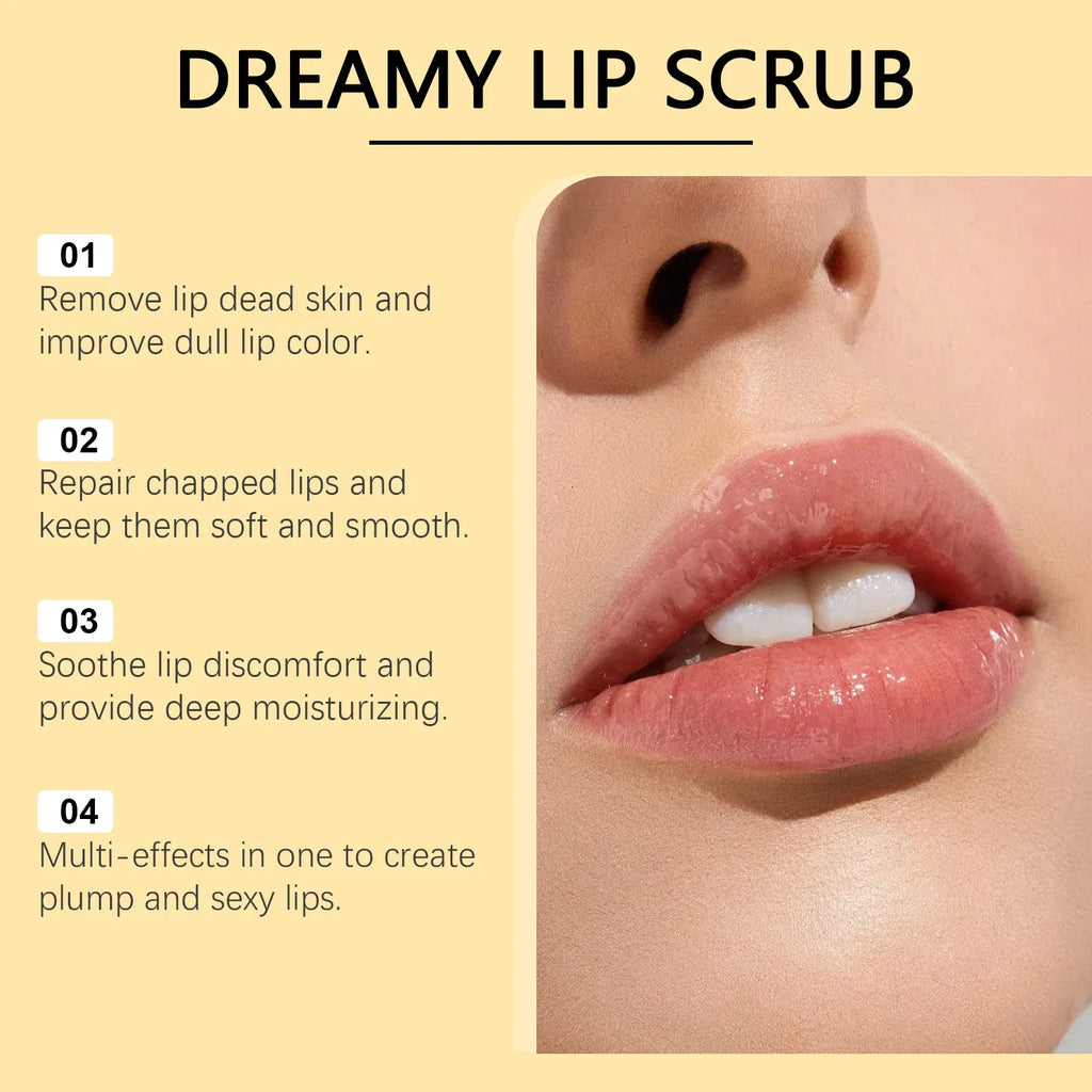 3 in1 Lip Scrub Mask Exfoliating Repairing Lighten Dry Cracked Lines Brighten Moisturizing Nourishing Beauty Plump Lip Treatment