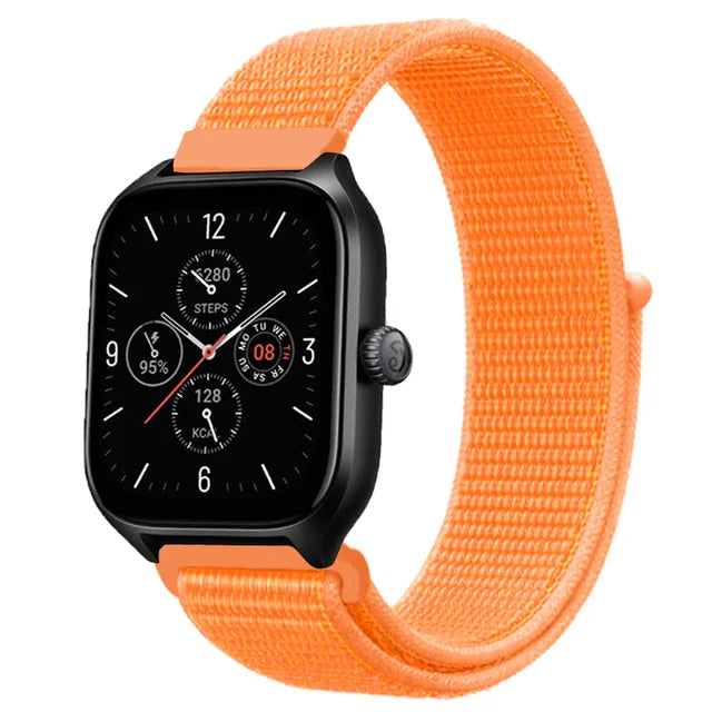 20mm 22mm Nylon Loop Strap for Amazfit GTR 42 47mm/GTR2/2e/3/3 Pro/4/GTS/GTS2/mini/3/4 Bracelet for Amazfit Bip-U-S/Stratos 2 2S