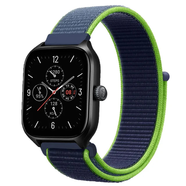 Nylon Loop Band For Amazfit GTS 4/3/3pro/2e/GTS 2 Mini/GTR 4 47mm/GTR 2/Stratos 2 3 Strap For Amazfit Bip 3 Pro Correa