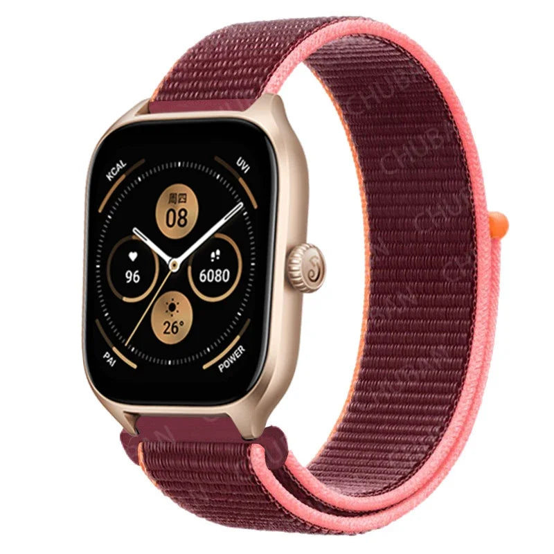Loop Band For Amazfit GTS 4/3/2/2e Mini/GTR 4/3/Pro/GTR2/47mm/stratos Nylon 20mm/22mm Watch Bracelet Amazfit bip-U-S-lite strap