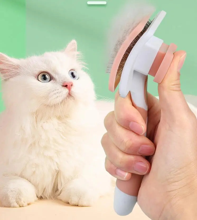 Cat Comb Automatic Cat Hair Remover Self-cleaning Cats Brush Massage Dog Comb Cats Hair Removal Dog Brushes Pet Grooming Brush