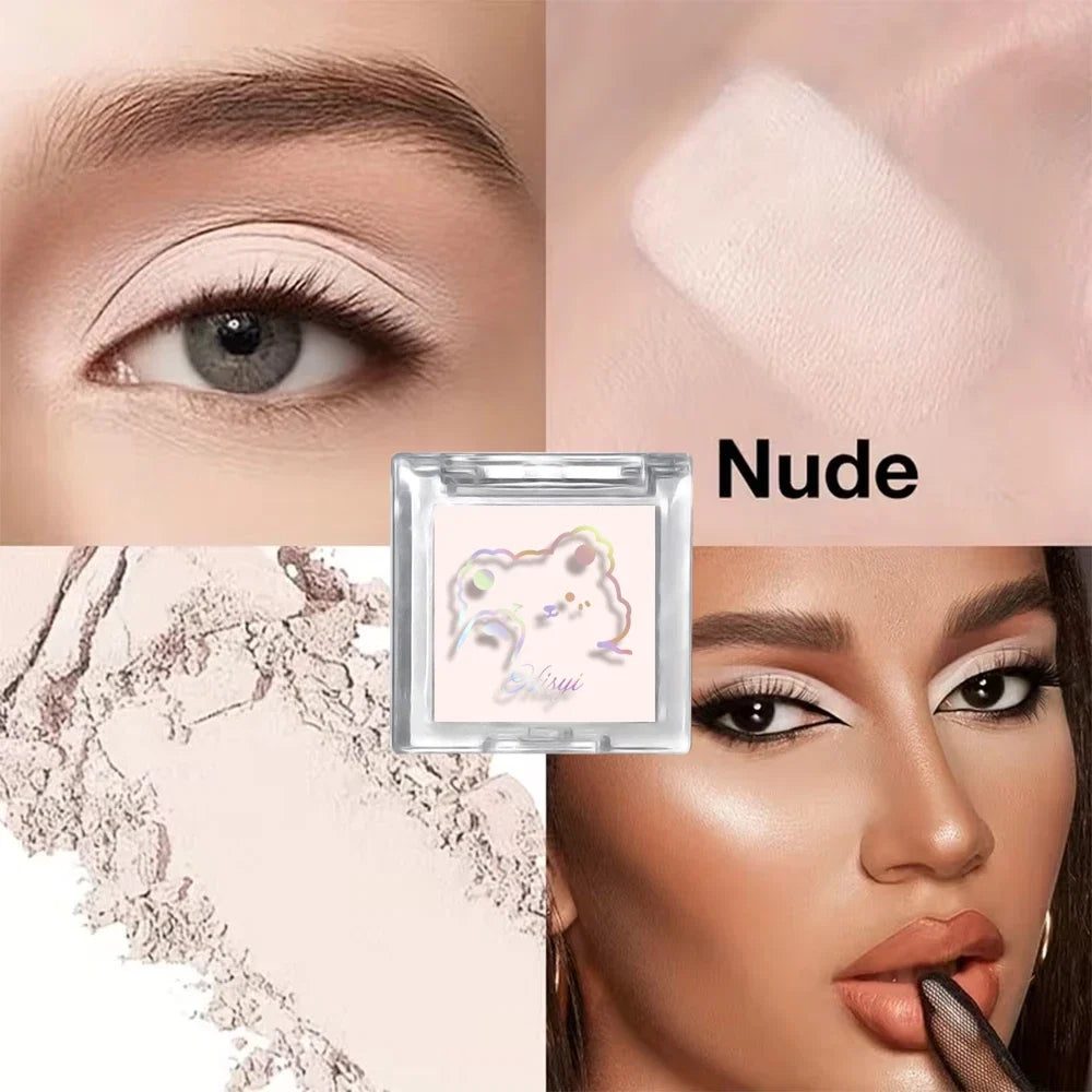 Long Lasting Matte highlights with eyeshadow tray - Shiny glitter for natural contours of all skin tones, orange and white