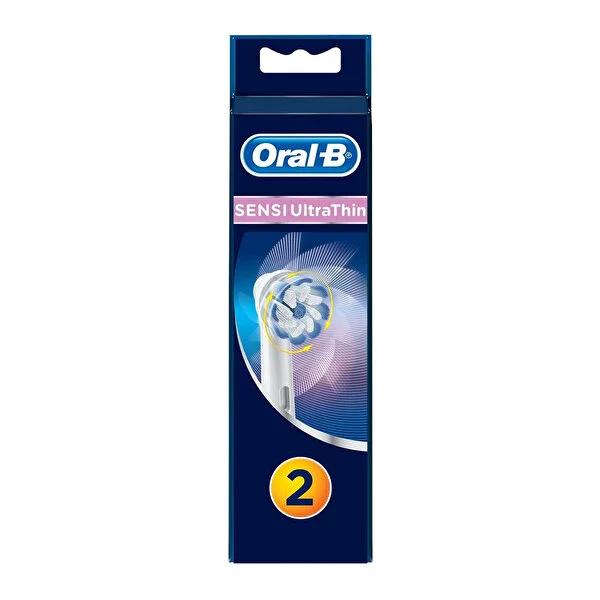 Oral-B Sensi UltraThin Electric Toothbrush Replacement Heads - Gentle Cleaning for Sensitive Gums, Compatible with Genius, Pro, Smart, Vitality - 2 Pack