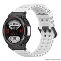 Marine band for Amazfit watch T-rex 3/2/ultra two-tone elastic silicone strap for T-Rex/T Rex Pro breathable sport bracelet