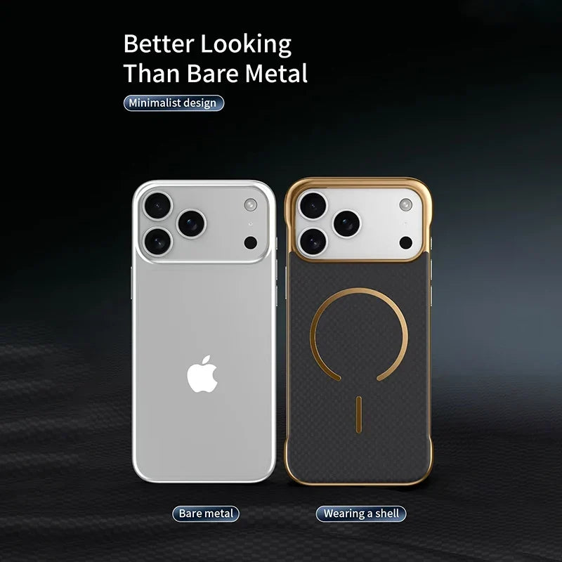 Kevlar Edge Wireless Charging Case for iPhone 17 Pro Max 13 14 15 16