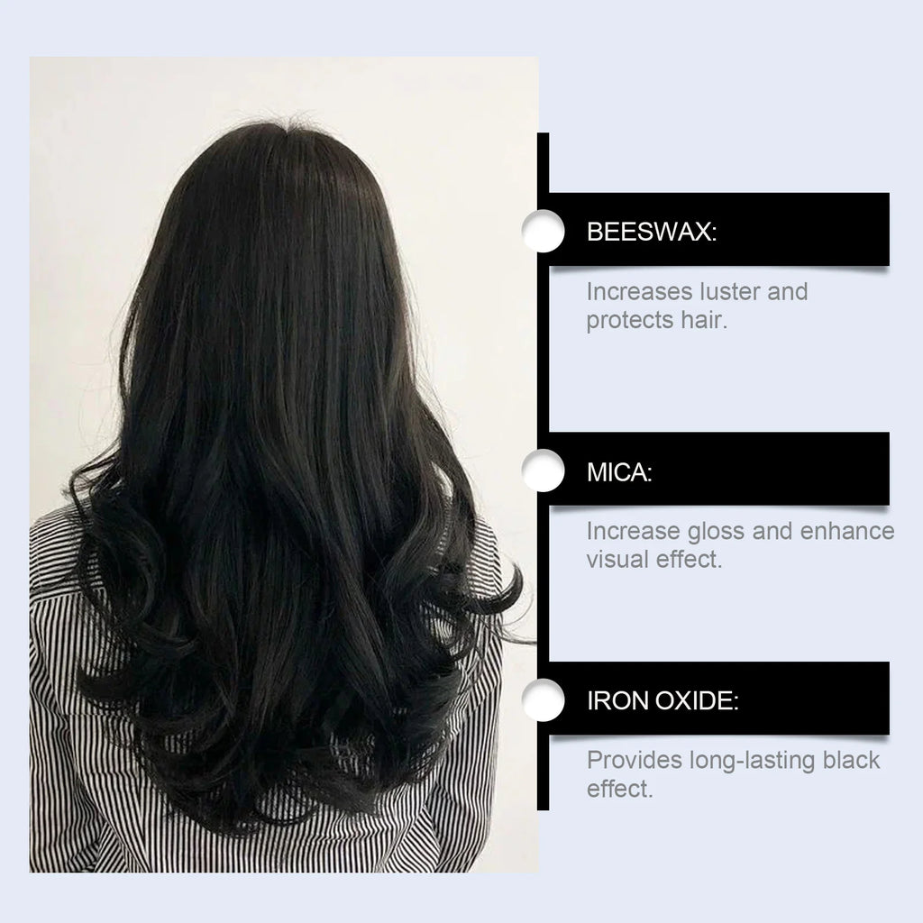 Instant Hair Color Spray Gray White Hair Coverage Repair Dry Nourishing Hair Styling Product Easy Rinse Temporary Black Hair Dye