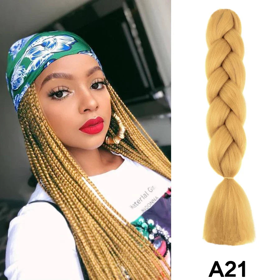 Jumbo Braiding Hair Synthetic Crochet Braids Hair Knotless Braids For Box Braids Senegales Tribal Braids Yaki Hair Extensions