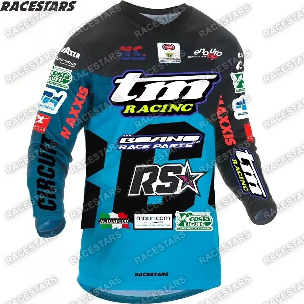 2026 Men's Sunscreen Off Road Motorcycle Sportswear Tm Racing Long Sleeve Off Road Motorcycle Endurance Race Mountain Bike Shirt