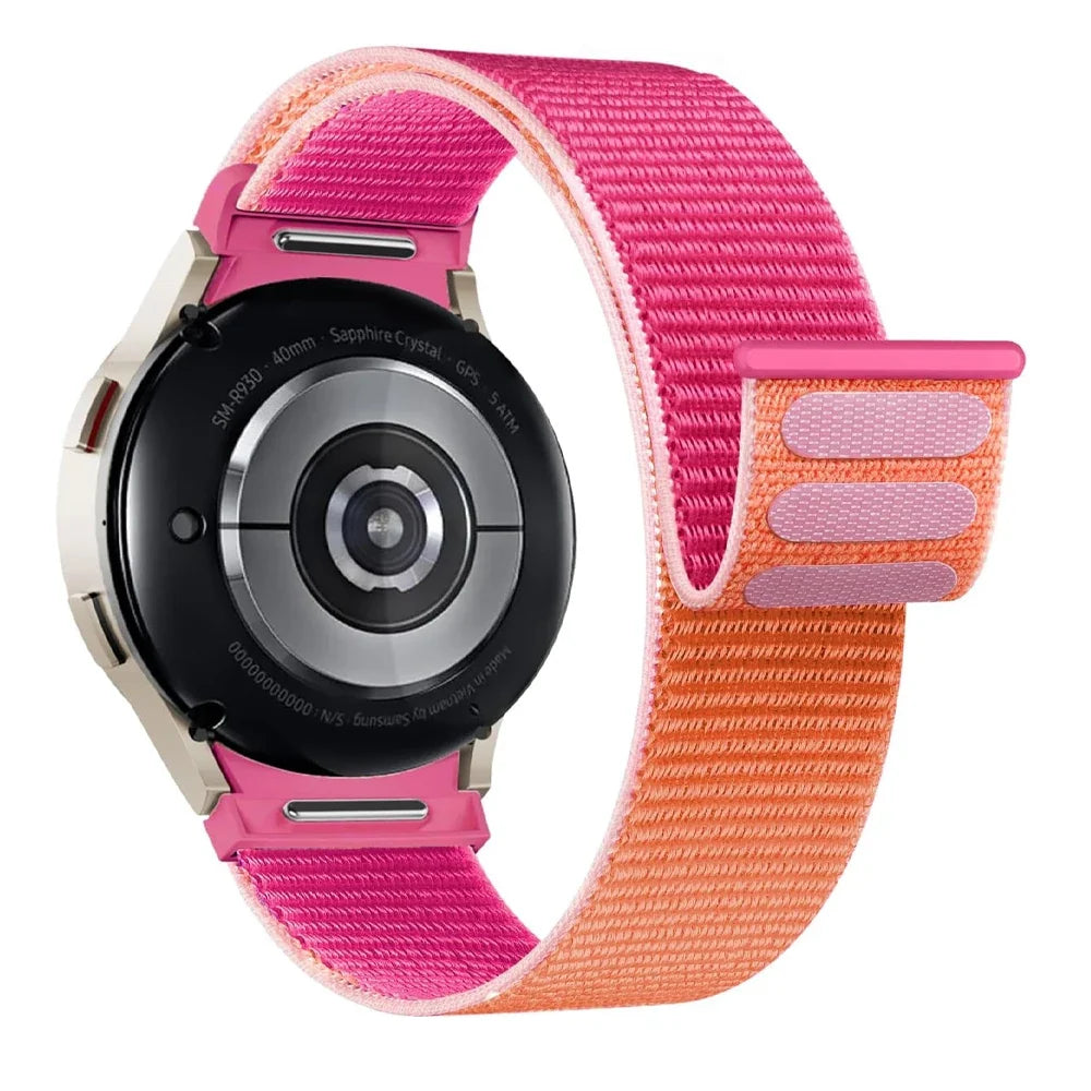 Band For Samsung Galaxy Watch 7/6/4/classic/5 pro 44mm 40mm wrist No Gaps Nylon sport loop correa bracelet Galaxy Watch 7 Strap