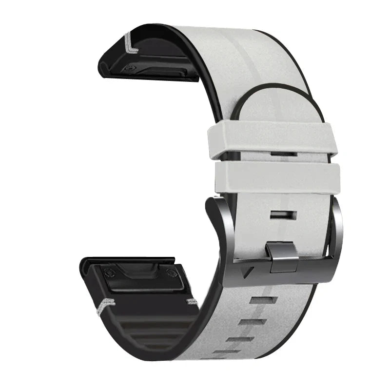 26mm 22mm Strap Bracelet For Garmin Fenix 7 7X 6 6X Pro 5X Plus 3HR 945 955 Tactix Bravo Delta Mk2i Leather Silicone Watch Band