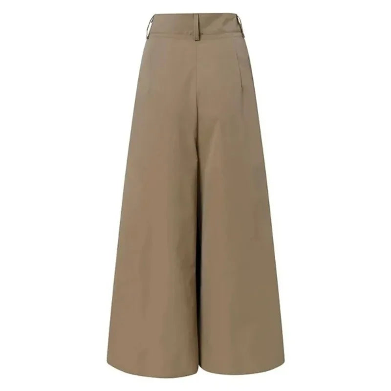 Women’s 2026 Summer Autumn Palazzo Pants - Printed Cropped Cotton Baggy Trousers with Pockets