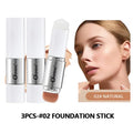 O'CHEAL Temperature Changing Foundation Stick Facial Coverage Blemishes Pores Double-Headed Face Matte Makeup Foundation Cream