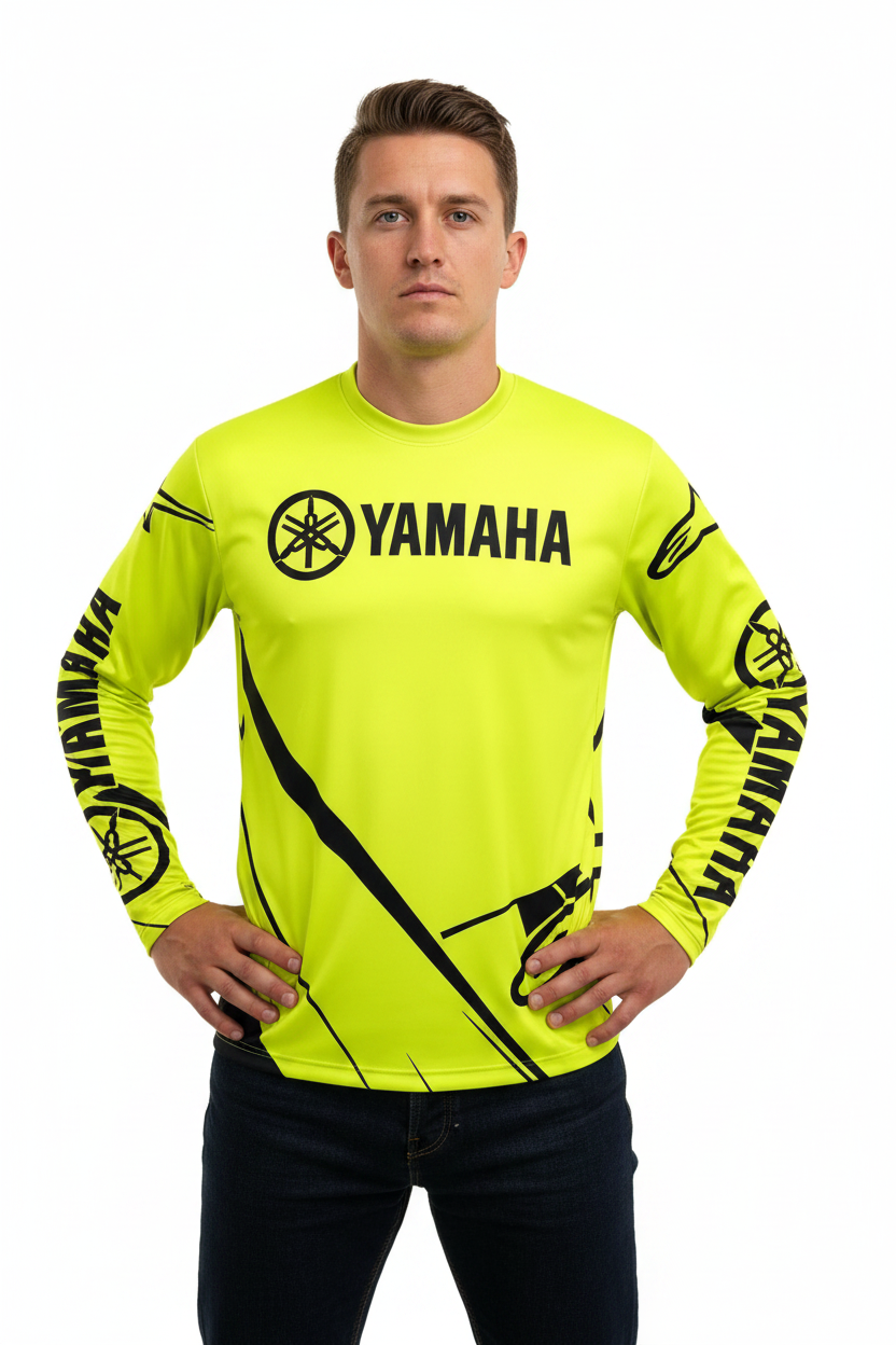 Yamaha Summer Breathable Quick-Dry Motorcycle Riding Suit - Long Sleeve Off-Road Racing Gear for Men and Women