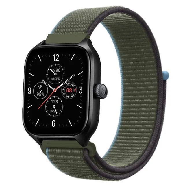 Nylon Loop Band For Amazfit GTS 4/3/3pro/2e/GTS 2 Mini/GTR 4 47mm/GTR 2/Stratos 2 3 Strap For Amazfit Bip 3 Pro Correa