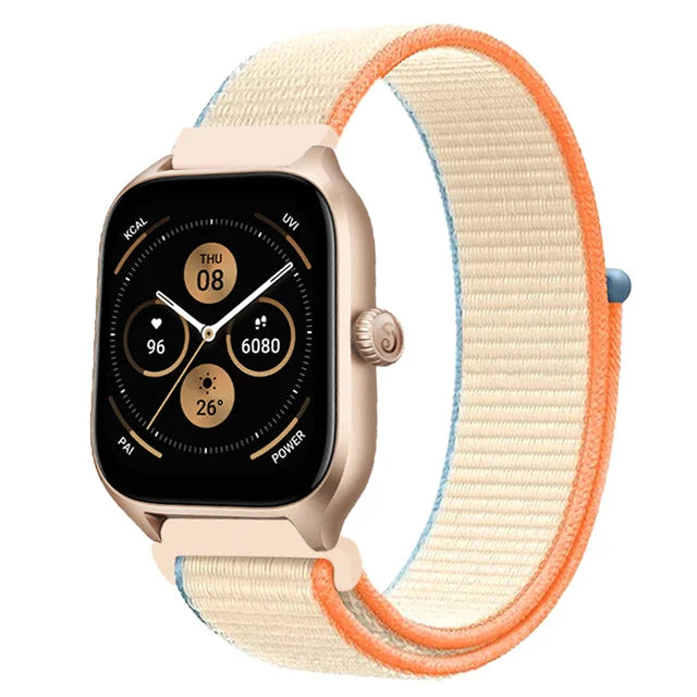 20mm 22mm Nylon Loop Band For Amazfit GTS 4/3/3pro/2e/GTS 2 Mini/GTR 4 47mm/GTR 2/Stratos 2 3 Strap For Amazfit Bip 3 Pro Correa