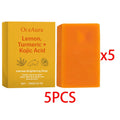 Lemon Turmeric Kojic Acid Soap Massage Handmade Soap For Bath For Deep Cleansing Exfoliation Body Moisturizing Smooth Body Care