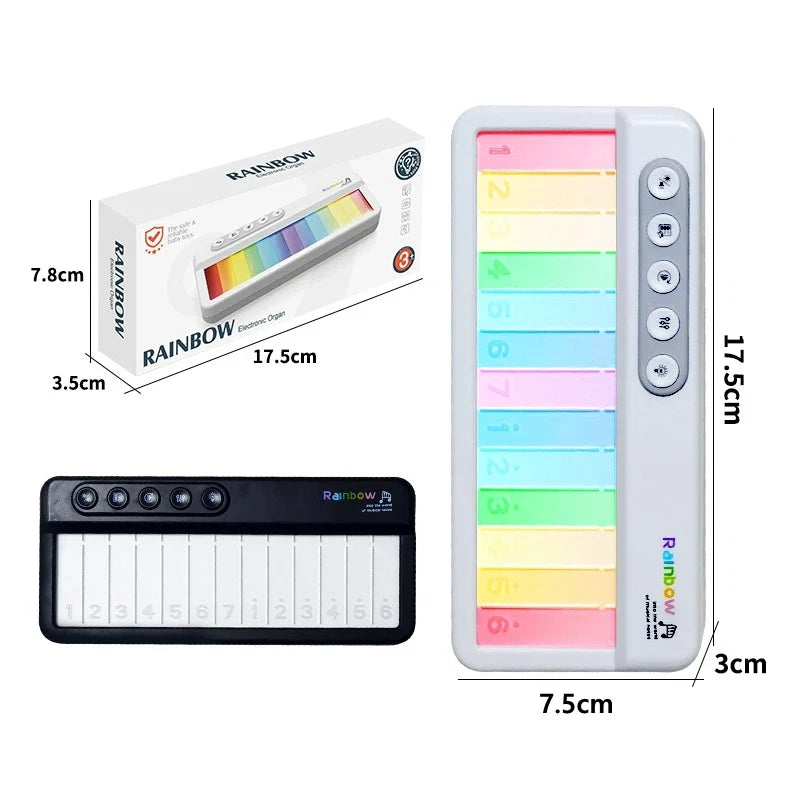 Children Touch Screen Electronic Piano Music Toy with Colour Light Touch Screen Musical Instrument Toys for Kids Education Gifts