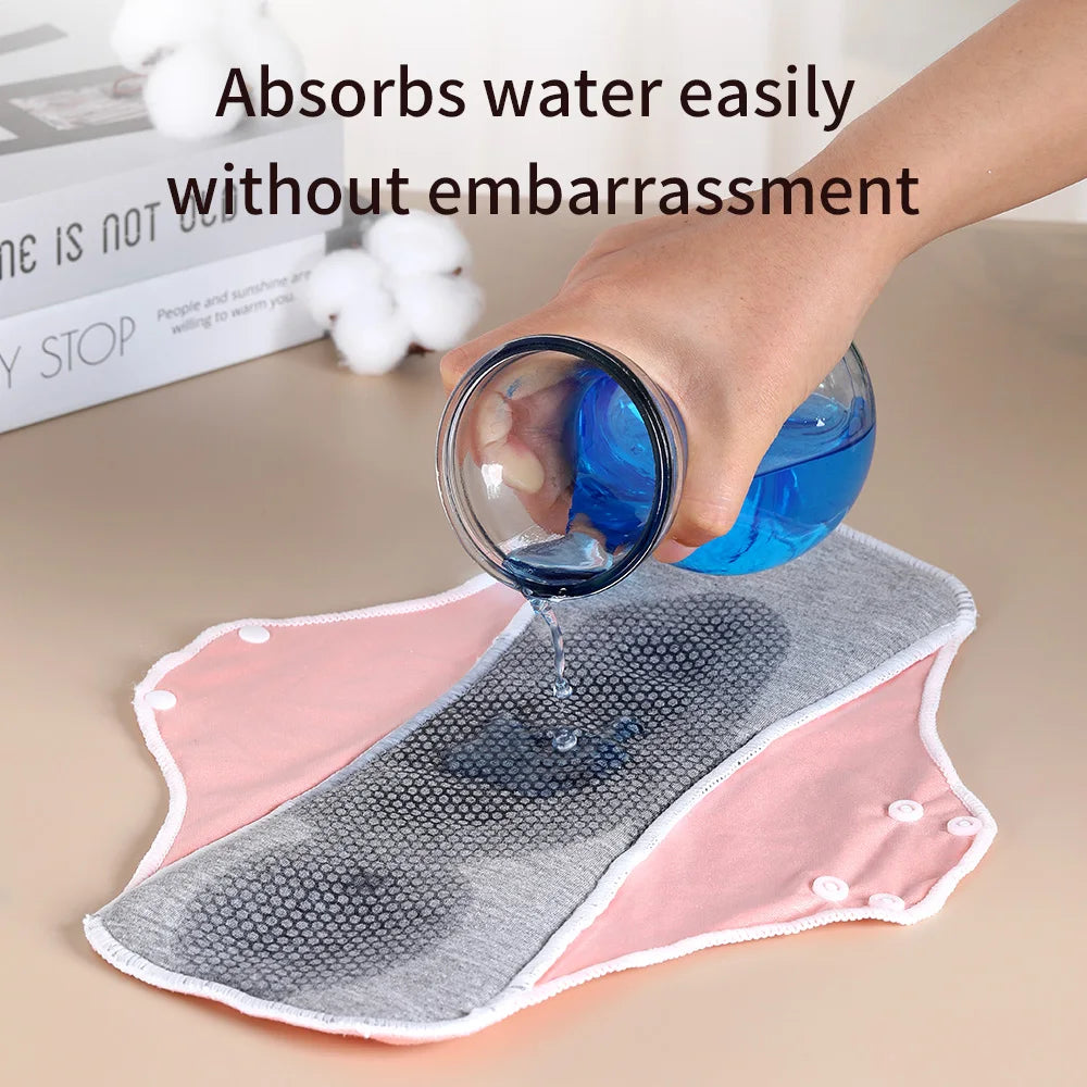 AIO Large Washable Graphene Incontinence Pads Cotton Panty Liner Heavy-flow Menstrual Pads Cloth Tampons Urinary Sanitary Pads