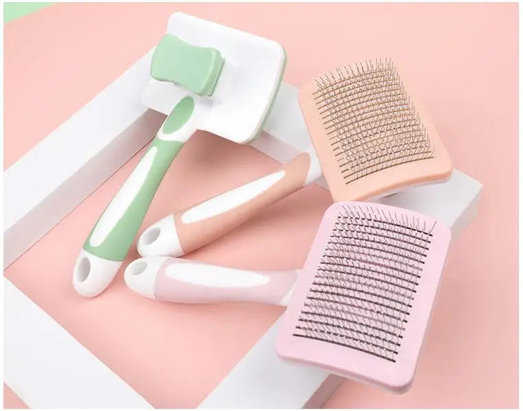 Cat Comb Automatic Cat Hair Remover Self-cleaning Cats Brush Massage Dog Comb Cats Hair Removal Dog Brushes Pet Grooming Brush