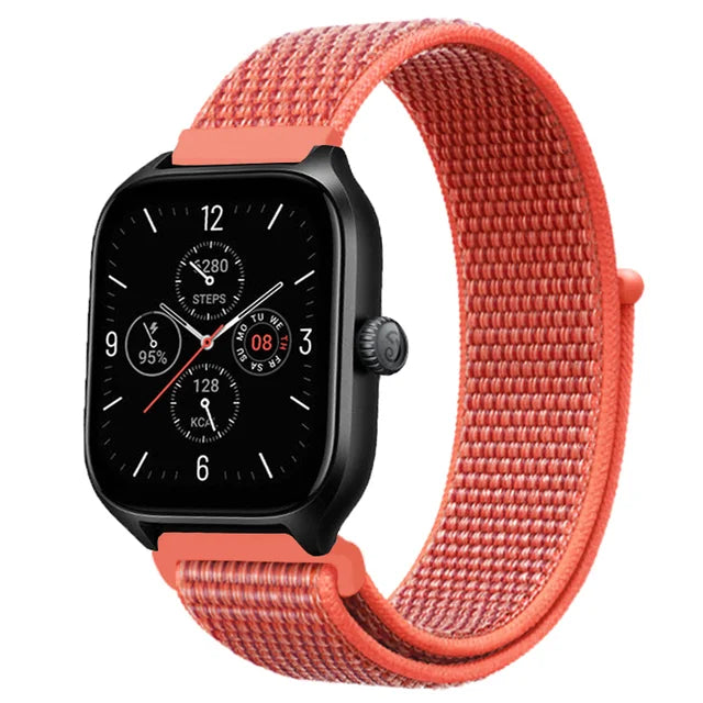 20mm 22mm Nylon Loop Band For Amazfit GTS 4/3/3pro/2e/GTS 2 Mini/GTR 4 47mm/GTR 2/Stratos 2 3 Strap For Amazfit Bip 3 Pro Correa