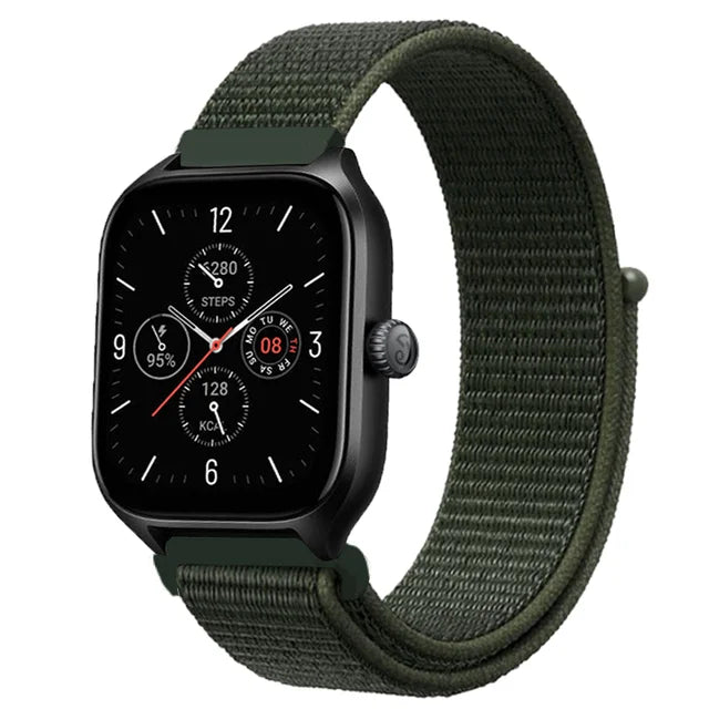 20mm 22mm Nylon Loop Band For Amazfit GTS 4/3/3pro/2e/GTS 2 Mini/GTR 4 47mm/GTR 2/Stratos 2 3 Strap For Amazfit Bip 3 Pro Correa