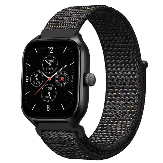 20mm 22mm Nylon Loop Band For Amazfit GTS 4/3/3pro/2e/GTS 2 Mini/GTR 4 47mm/GTR 2/Stratos 2 3 Strap For Amazfit Bip 3 Pro Correa