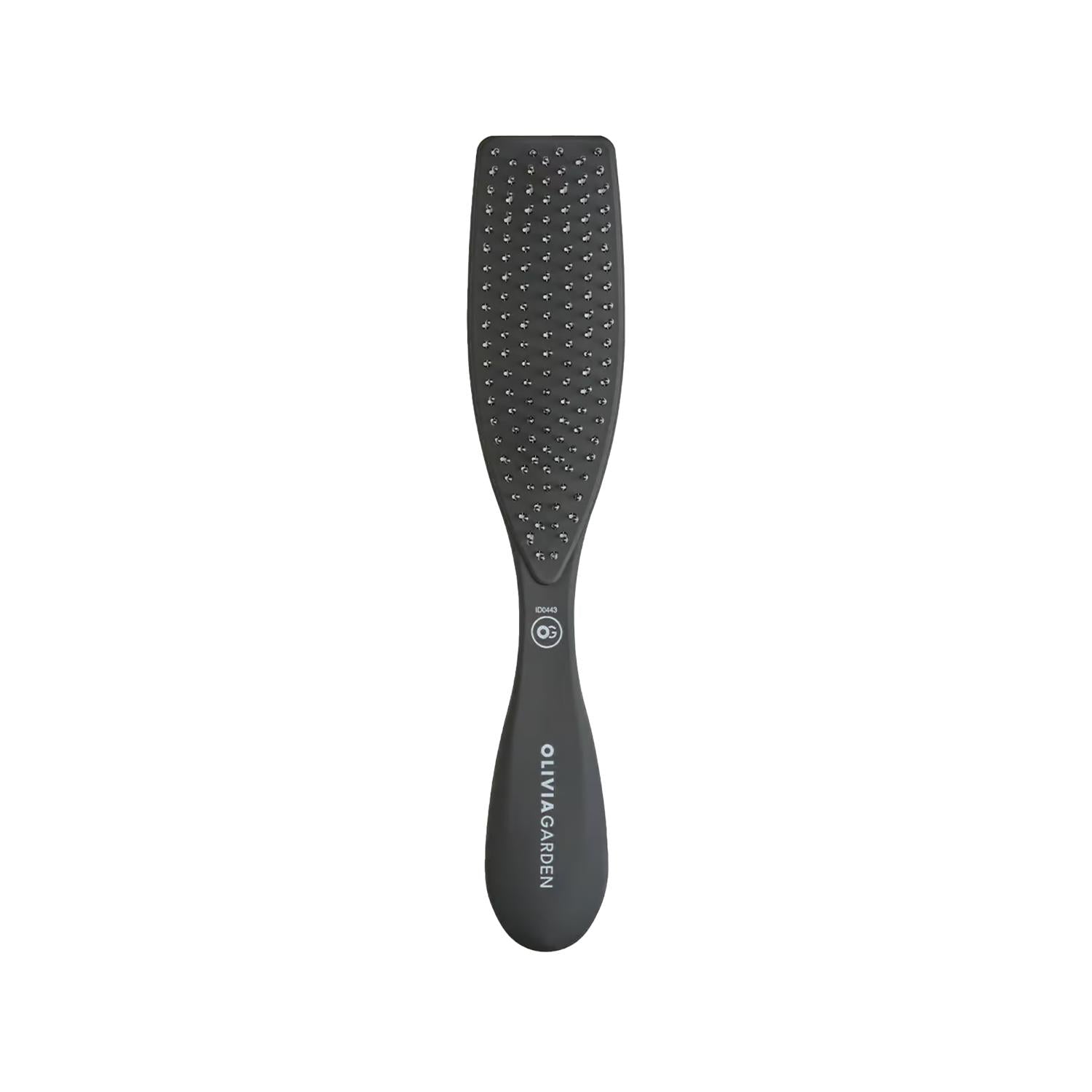 Olivia Garden Essential Style Wet Thick Hair Brush - Gentle Detangling, Reduces Breakage - Matt Black Finish