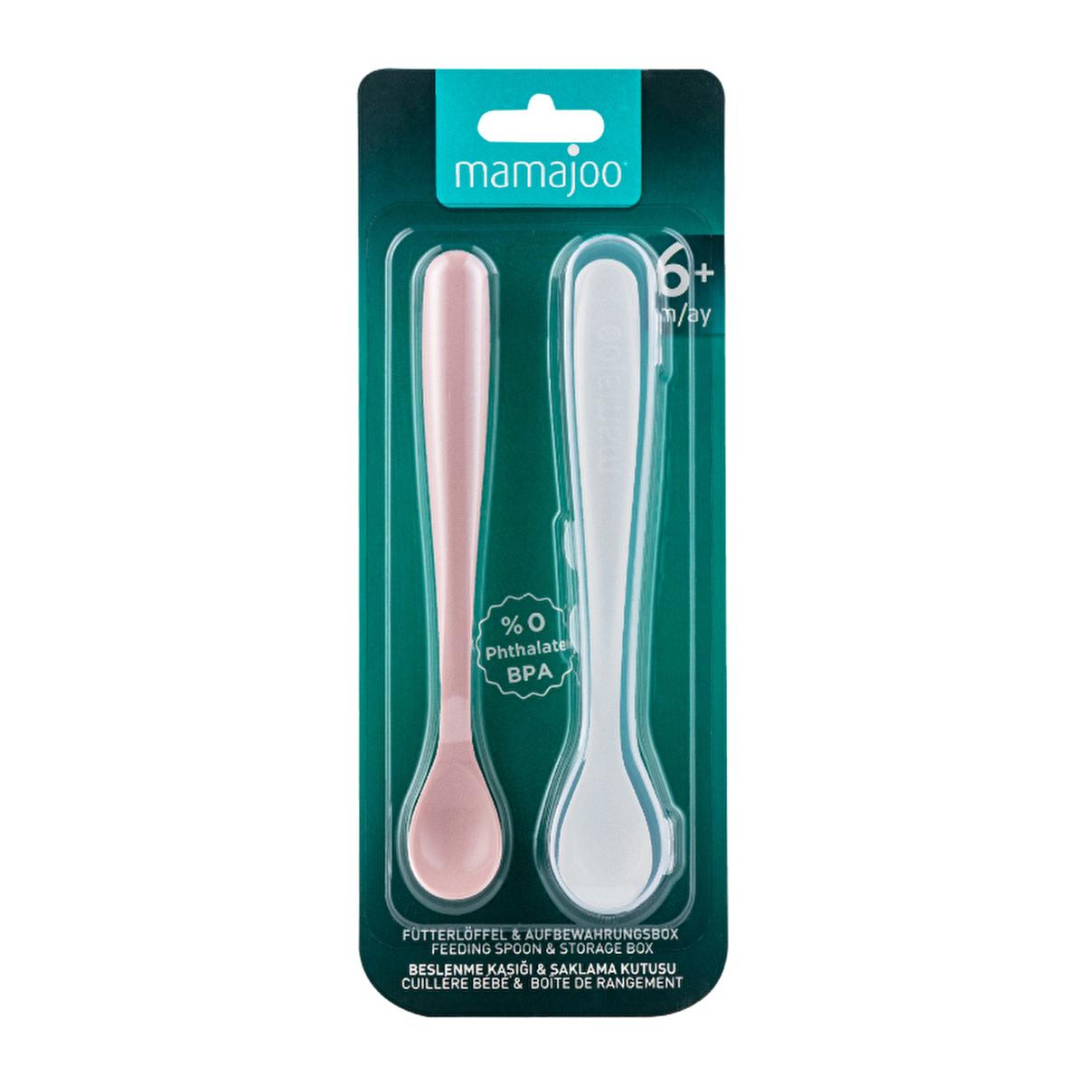 Mamajoo Ergonomic Baby Feeding Spoons with Storage Case - BPA-Free, Dishwasher Safe, and Sterilizable