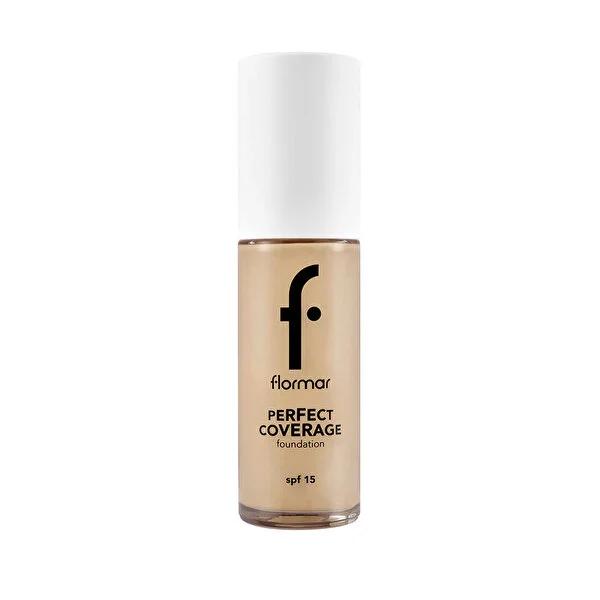 Flormar High Coverage Foundation Makeup with SPF15 - Perfect Coverage, Moisturizing, Semi-Matte Finish