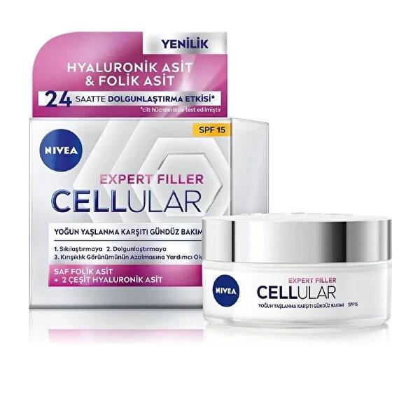 Nivea Anti-Aging Day Cream with Hyaluronic Acid & SPF15 - Nivea Cellular Expert Filler