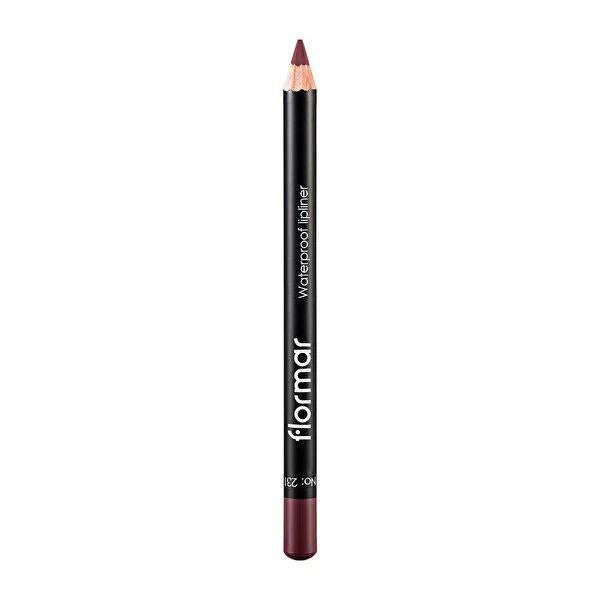 Flormar Waterproof Lipliner - 231, Intense Color, Precise Application, 20 Shades
