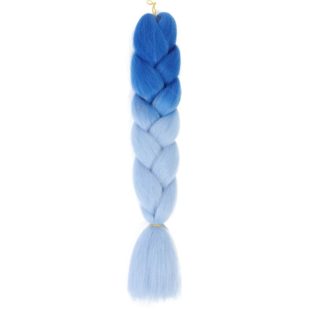 AZQUEEN 24 Inch Jumbo Braids Extensions Synthetic Braiding Hair Afro Ombre Color kanekalon Hair for Children Braid