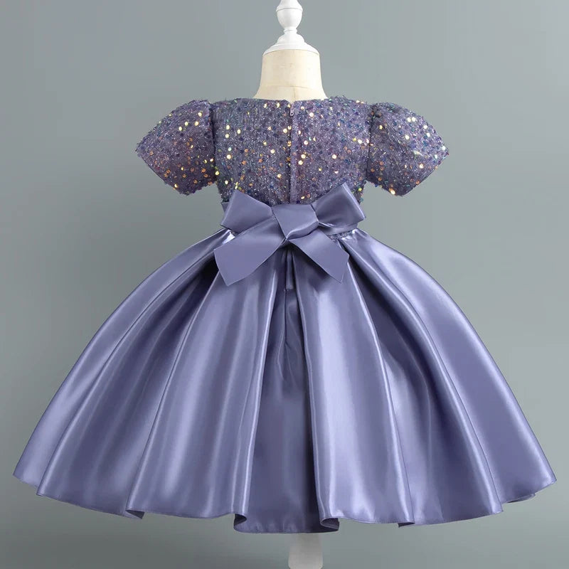 Baby Girls Christmas Dress Sequin ShortSleeve Party Dress Birthday Toddler Dress Wedding Princess Dress for Kid Girl Luxury Cown