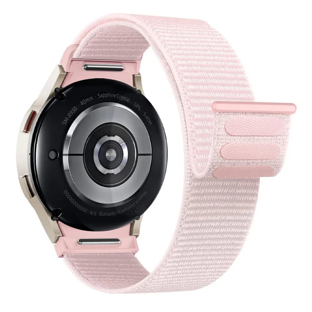 Band For Samsung Galaxy Watch 7/6/4/classic/5 pro 44mm 40mm wrist No Gaps Nylon sport loop correa bracelet Galaxy Watch 7 Strap