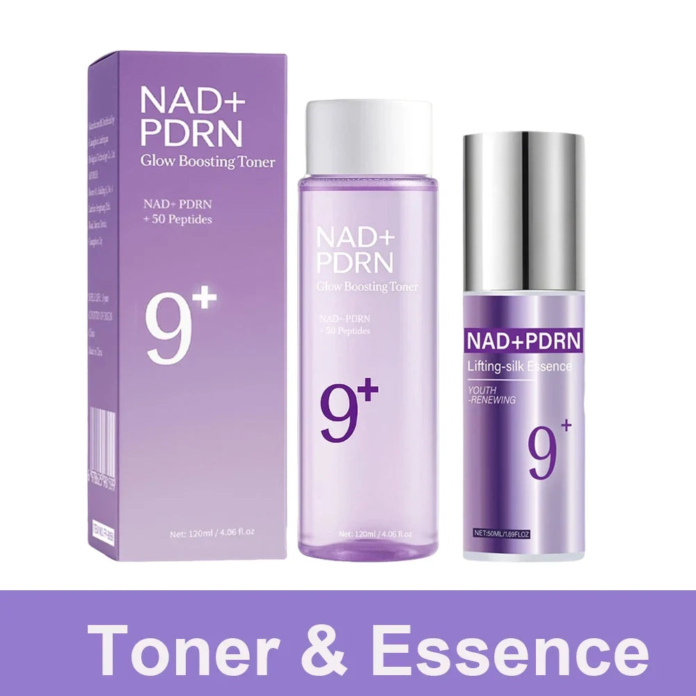 9+ NAD+ PDRN Lifting-sil Essence for Women Firming, Fade Fine Lines NAD+ Serum& Toner for Brightening Skin 50ML