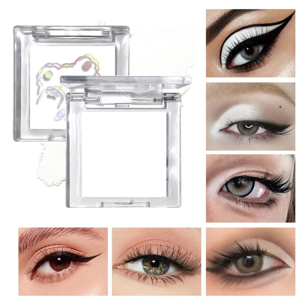 Long Lasting Matte highlights with eyeshadow tray - Shiny glitter for natural contours of all skin tones, orange and white