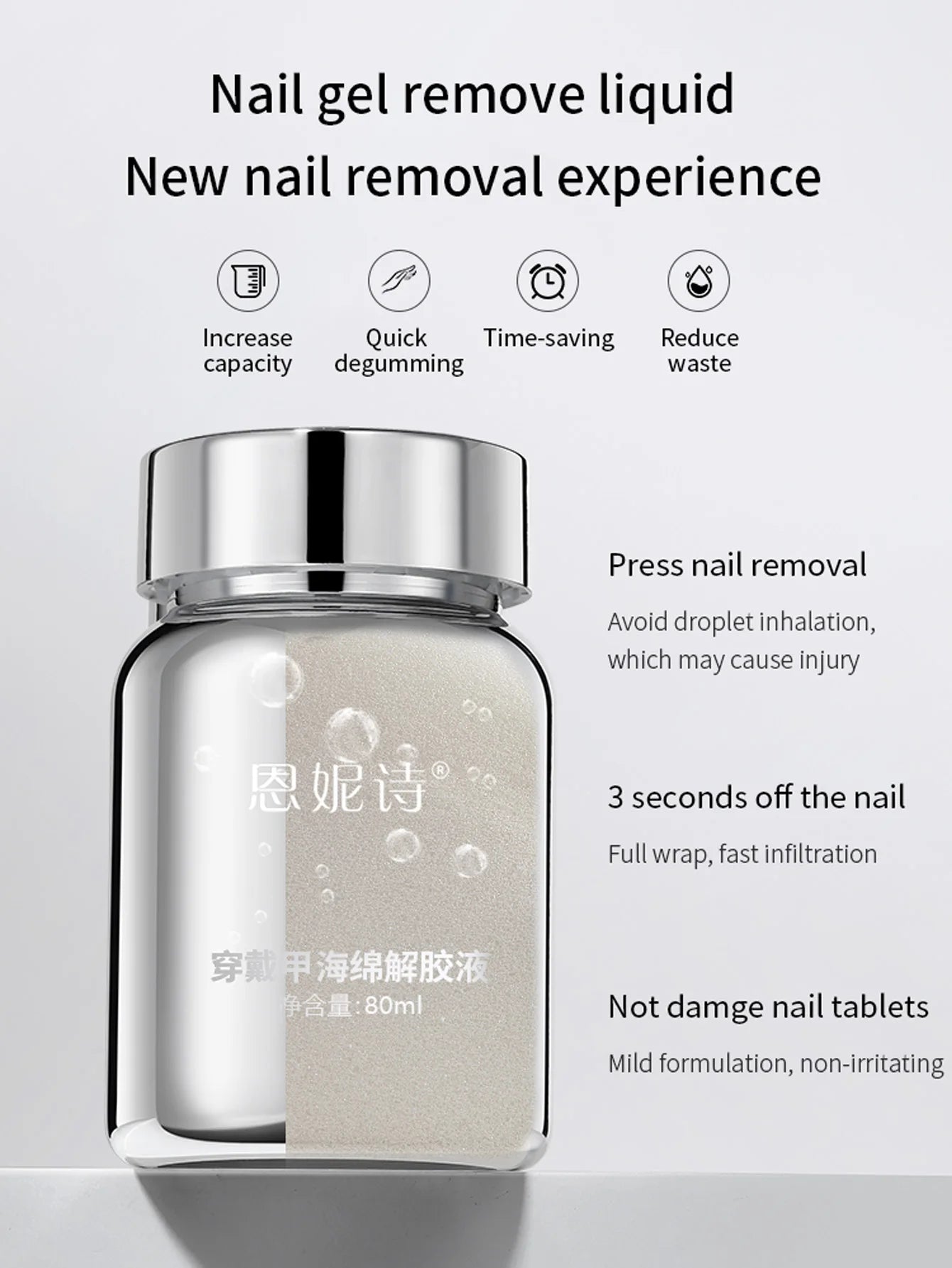80ml Magic Fast Nail Gel Polish Remover Clean UV Soak Off Semi Permanent Varnish Nail Art Removal Tools Manicure