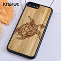 Krajews Natural Bamboo Wood Soft Phone Case Cover For iPhone 16 15 SE2020 14 6 7 8 plus 11 12 13 pro max Plus coque Fundas