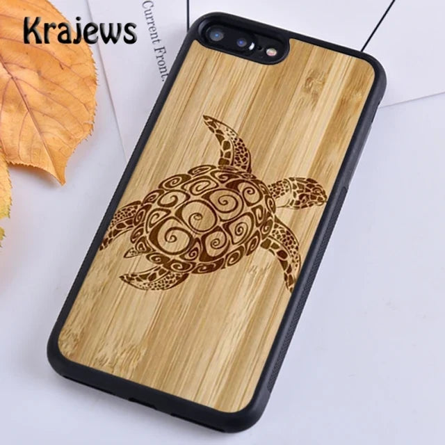 Krajews Natural Bamboo Wood Soft Phone Case Cover For iPhone 16 15 SE2020 14 6 7 8 plus 11 12 13 pro max Plus coque Fundas