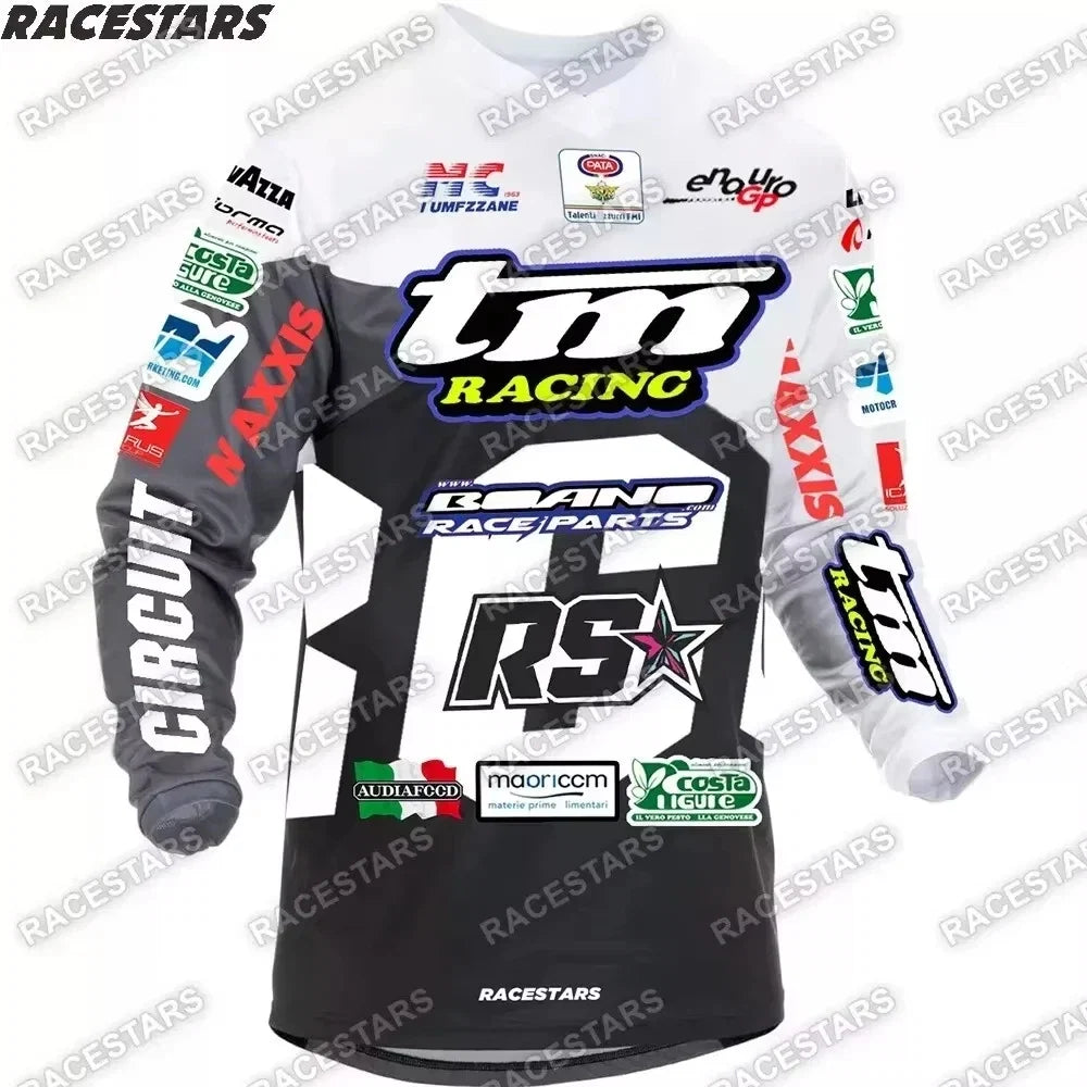 2026 Men's Sunscreen Off Road Motorcycle Sportswear Tm Racing Long Sleeve Off Road Motorcycle Endurance Race Mountain Bike Shirt