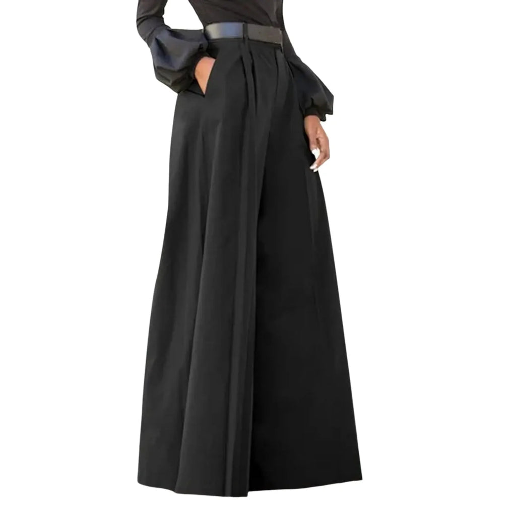 Women’s 2026 Summer Autumn Palazzo Pants - Printed Cropped Cotton Baggy Trousers with Pockets