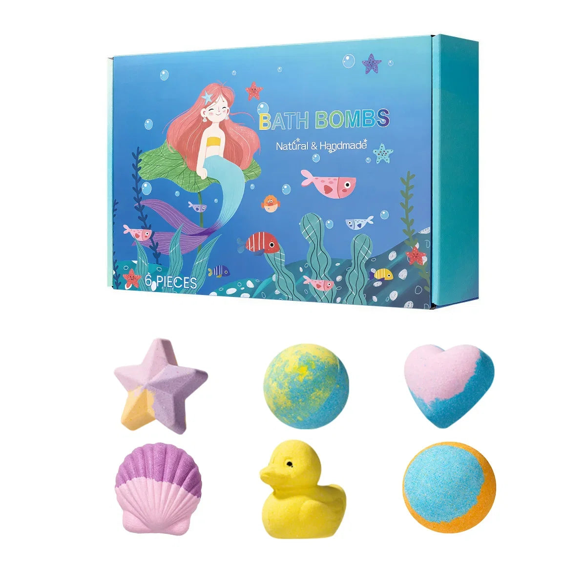 12pcs Bath Bombs Set with Surprise Toys Inside Natural Organic Bubble Bath Fizzies Balls Gift for Holiday Gift Set