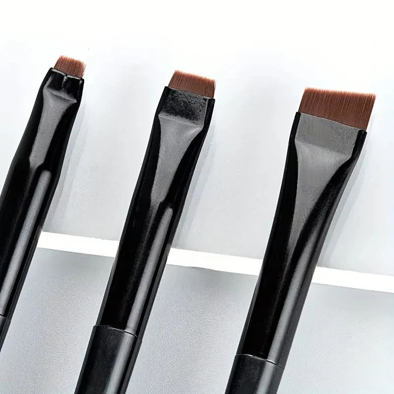 3 Pcs edge eyeliner brush oblique head eyebrow brush outline eyeliner brush ultra-thin eyeshadow brush makeup tools