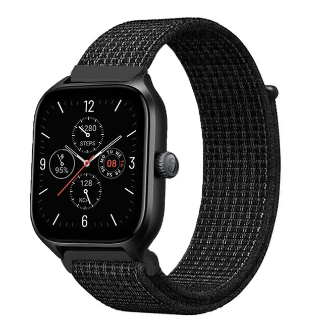 20mm 22mm Nylon Loop Band For Amazfit GTS 4/3/3pro/2e/GTS 2 Mini/GTR 4 47mm/GTR 2/Stratos 2 3 Strap For Amazfit Bip 3 Pro Correa