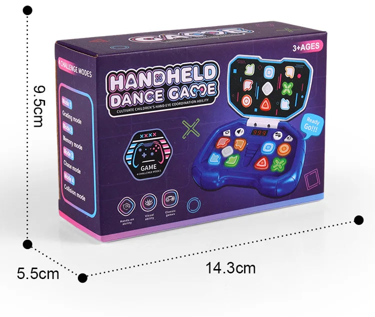 Push-button Quick Push Game Machine Toys Children Puzzles Decompression Music Level Games Breaking Handheld Flip Dancing Machine