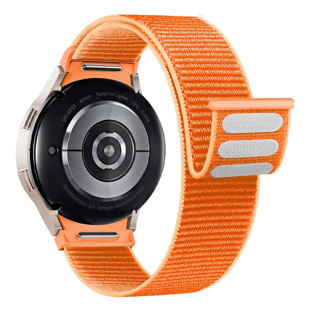Band For Samsung Galaxy Watch 7/6/4/classic/5 pro 44mm 40mm wrist No Gaps Nylon sport loop correa bracelet Galaxy Watch 7 Strap