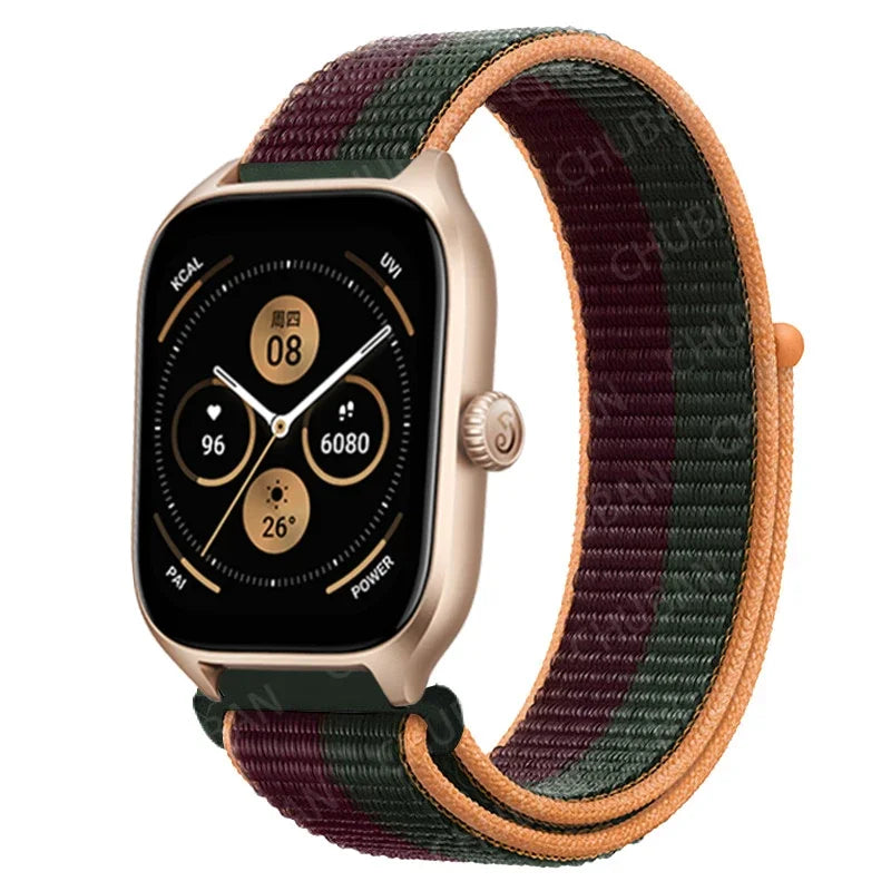 Loop Band For Amazfit GTS 4/3/2/2e Mini/GTR 4/3/Pro/GTR2/47mm/stratos Nylon 20mm/22mm Watch Bracelet Amazfit bip-U-S-lite strap