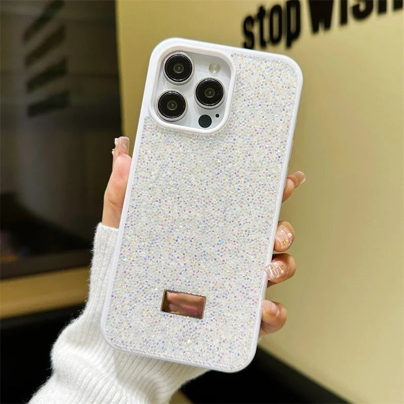 Luxury Shiny Diamond Phone Case For iPhone 16 15 14 Pro Max Plus 16SE 13 12 11 Fashion Star Diamond Soft Rubber Protective Cover