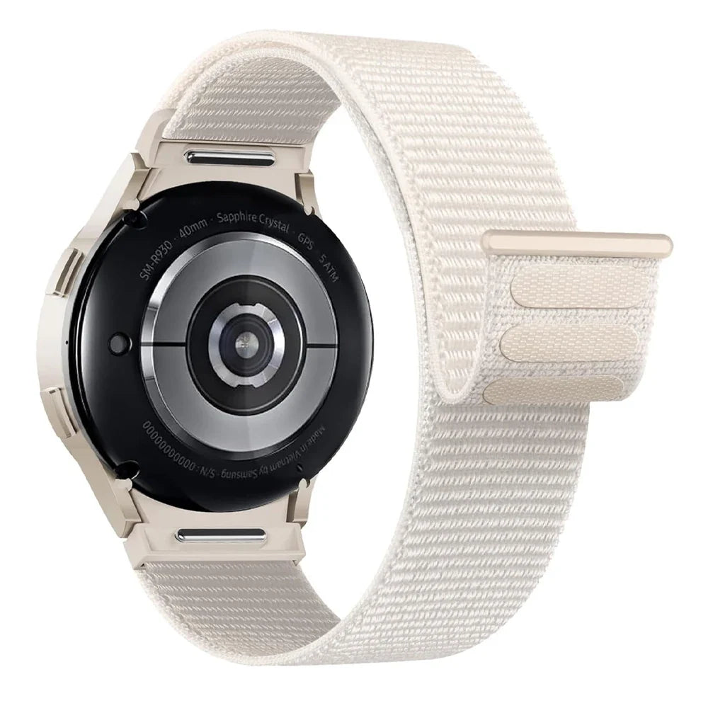 Band For Samsung Galaxy Watch 7/6/4/classic/5 pro 44mm 40mm wrist No Gaps Nylon sport loop correa bracelet Galaxy Watch 7 Strap
