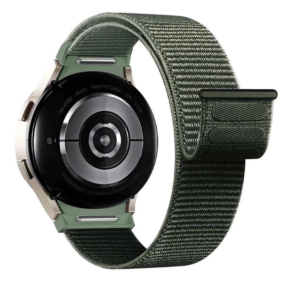 Band For Samsung Galaxy Watch 7/6/4/classic/5 pro 44mm 40mm wrist No Gaps Nylon sport loop correa bracelet Galaxy Watch 7 Strap